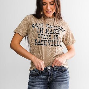 American Highway What Happens In Nashville Tee Size Large